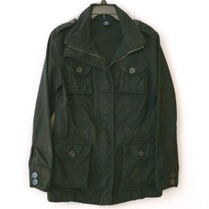 Y2K GAP cotton Black military utility jacket cinch waist ASO Bella Swan Twilight